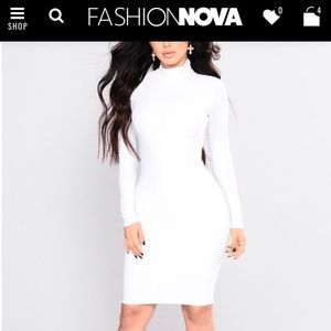 FashionNova mockneck long sleeve dress